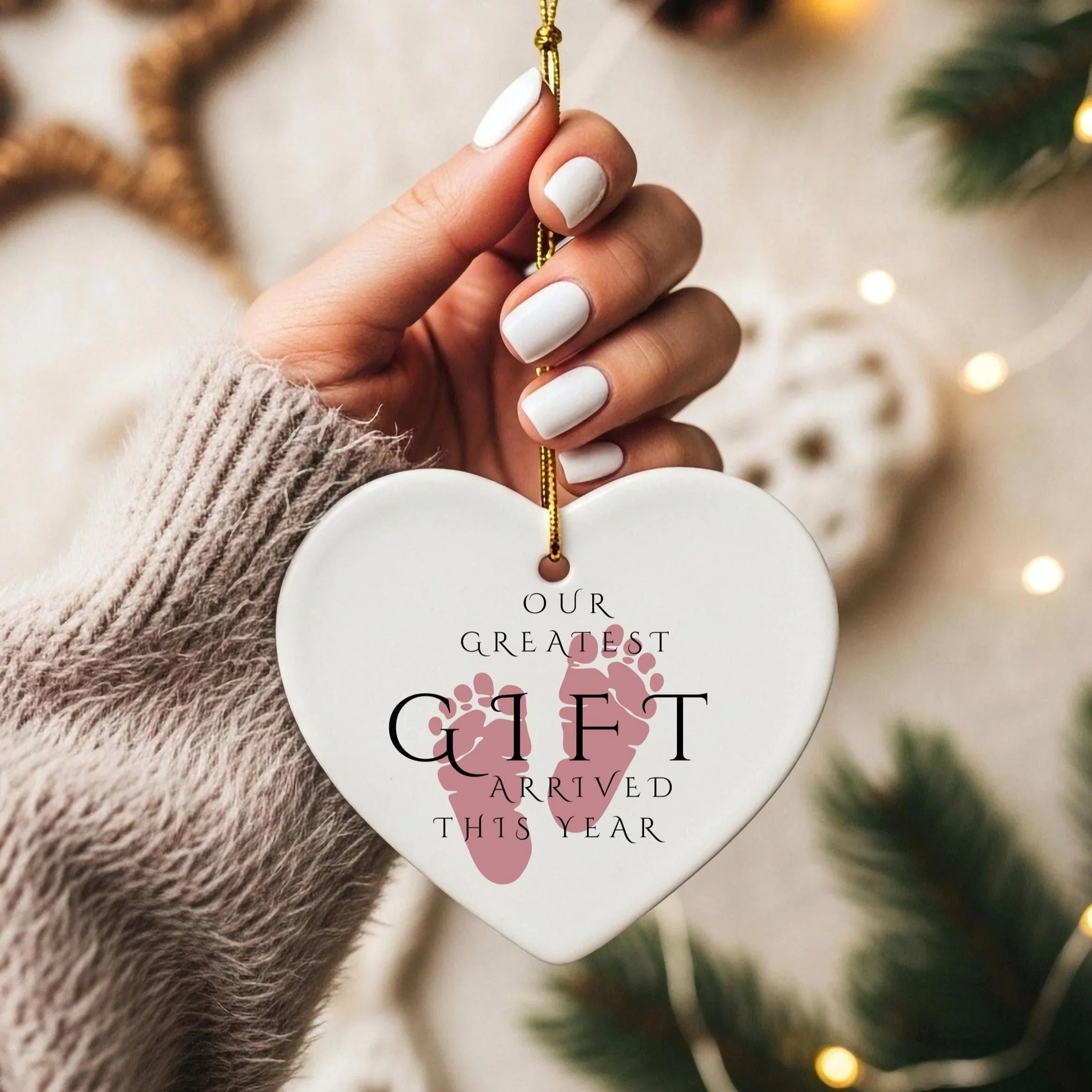 New Mum First Christmas Bauble: Heartfelt Ceramic Ornament