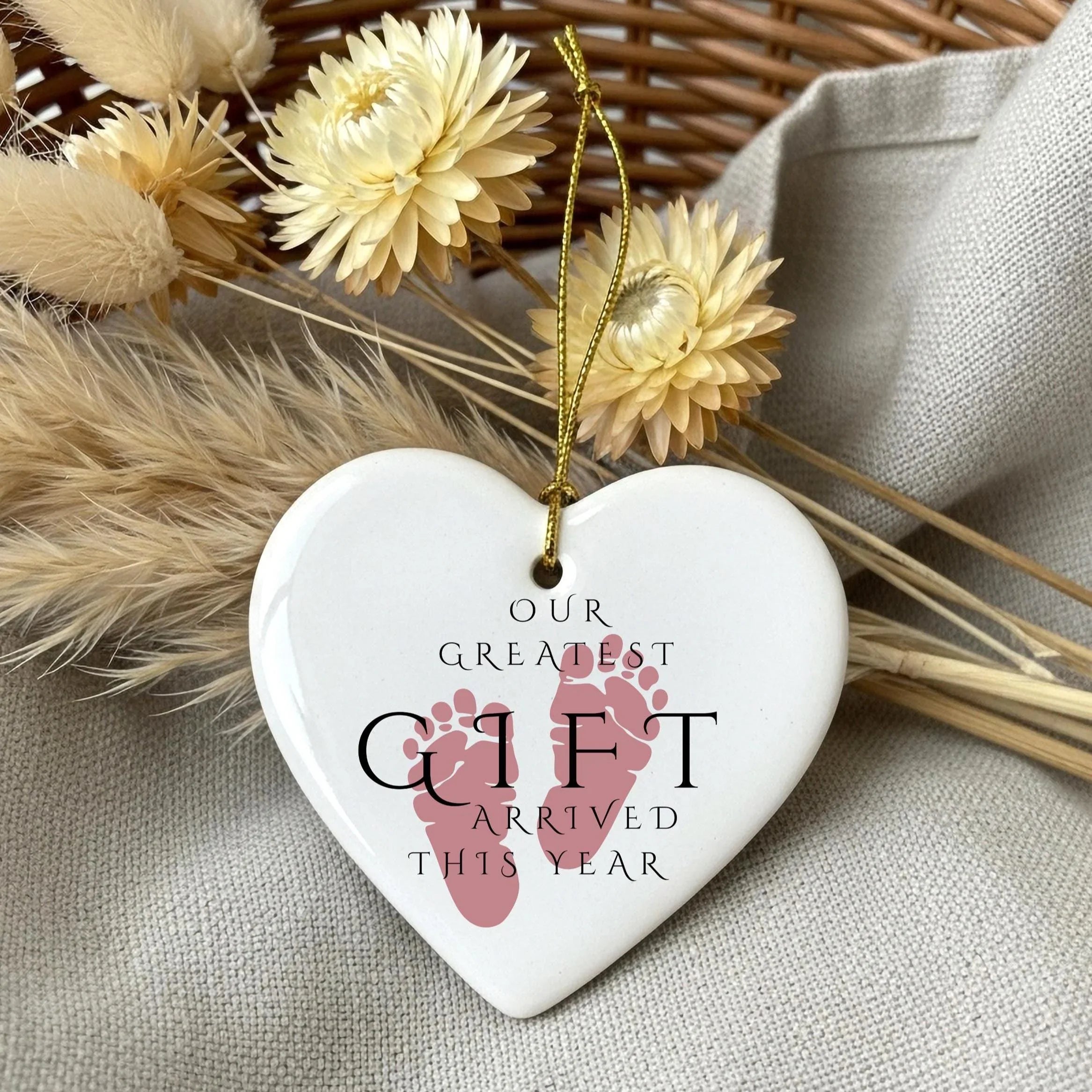 New Mum First Christmas Bauble: Heartfelt Ceramic Ornament
