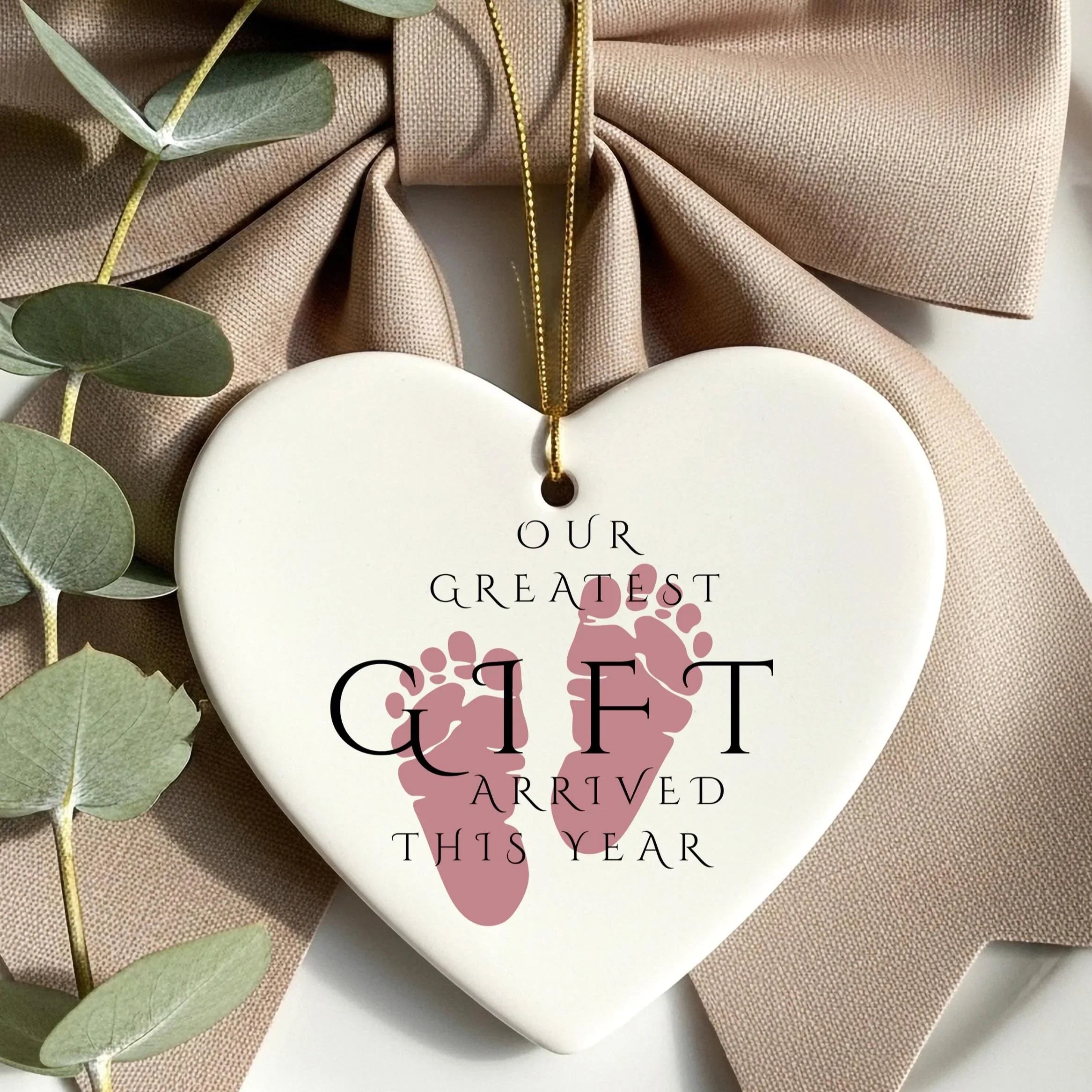 New Mum First Christmas Bauble: Heartfelt Ceramic Ornament